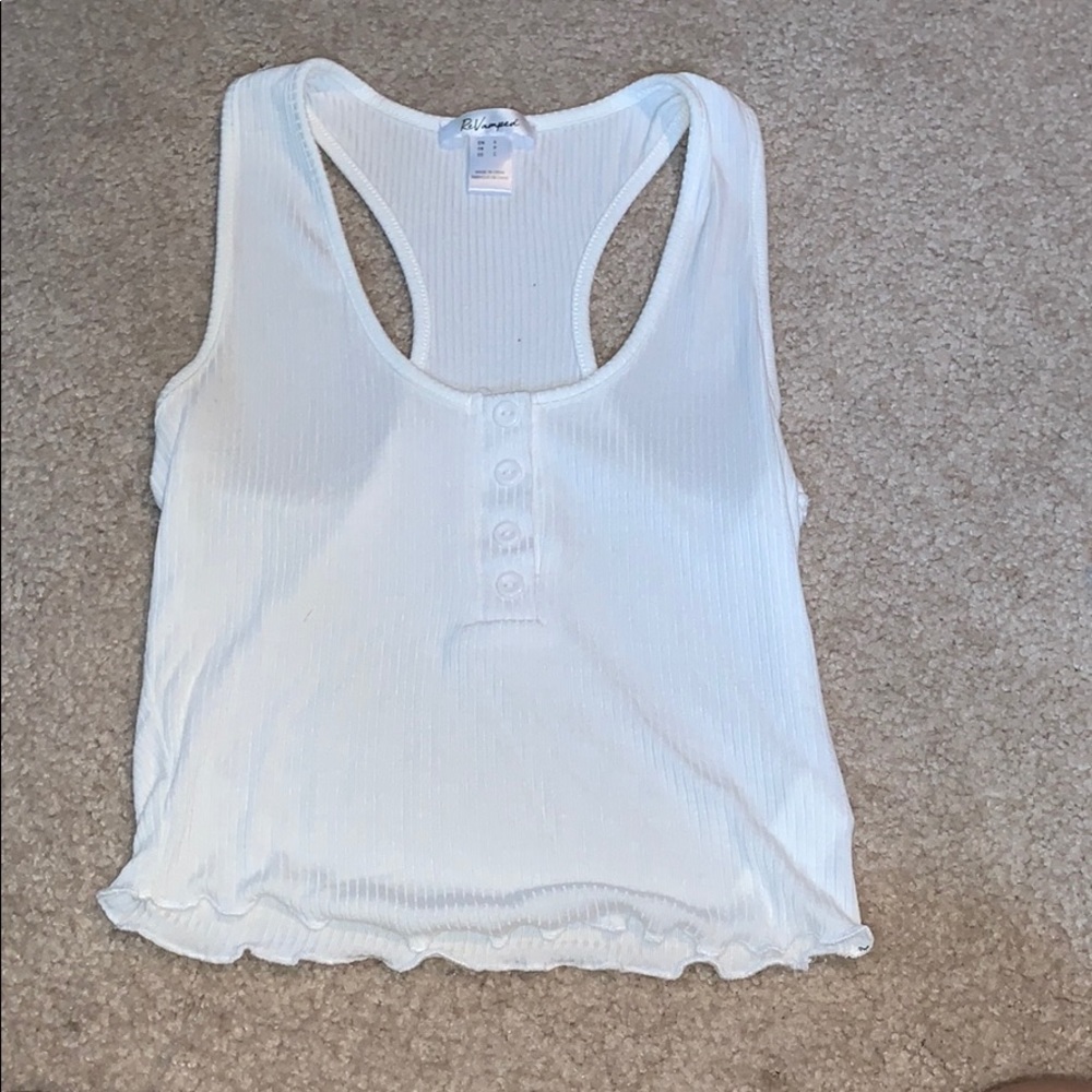 white tank top